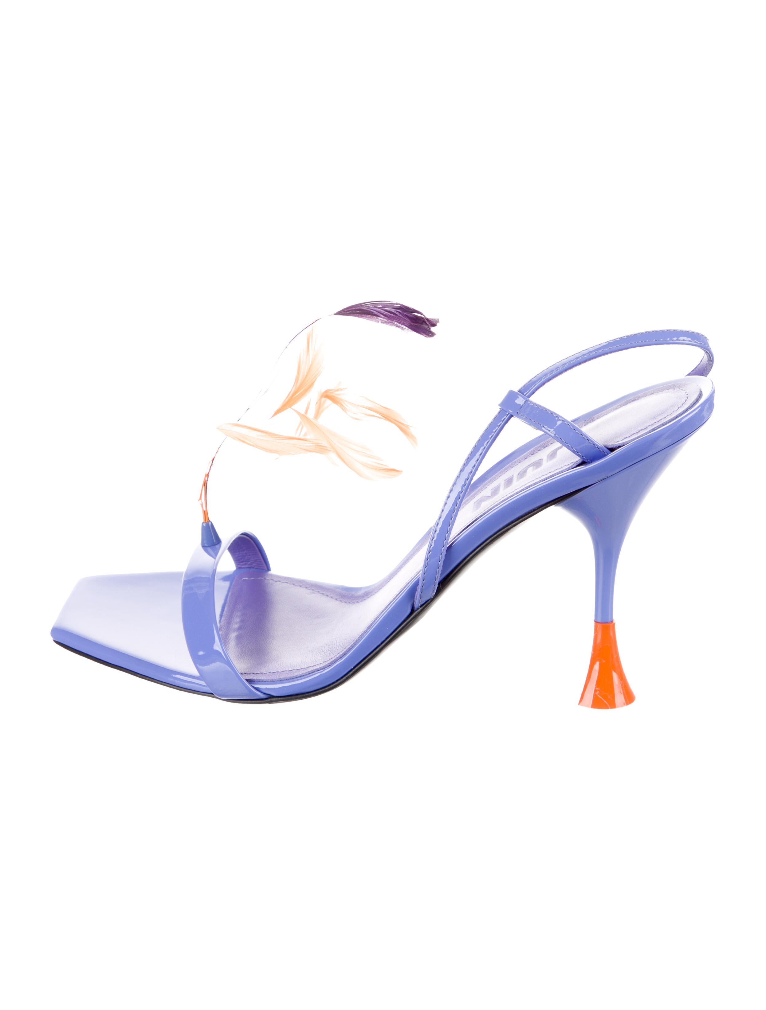 3JUIN Patent Leather Slingback Sandals