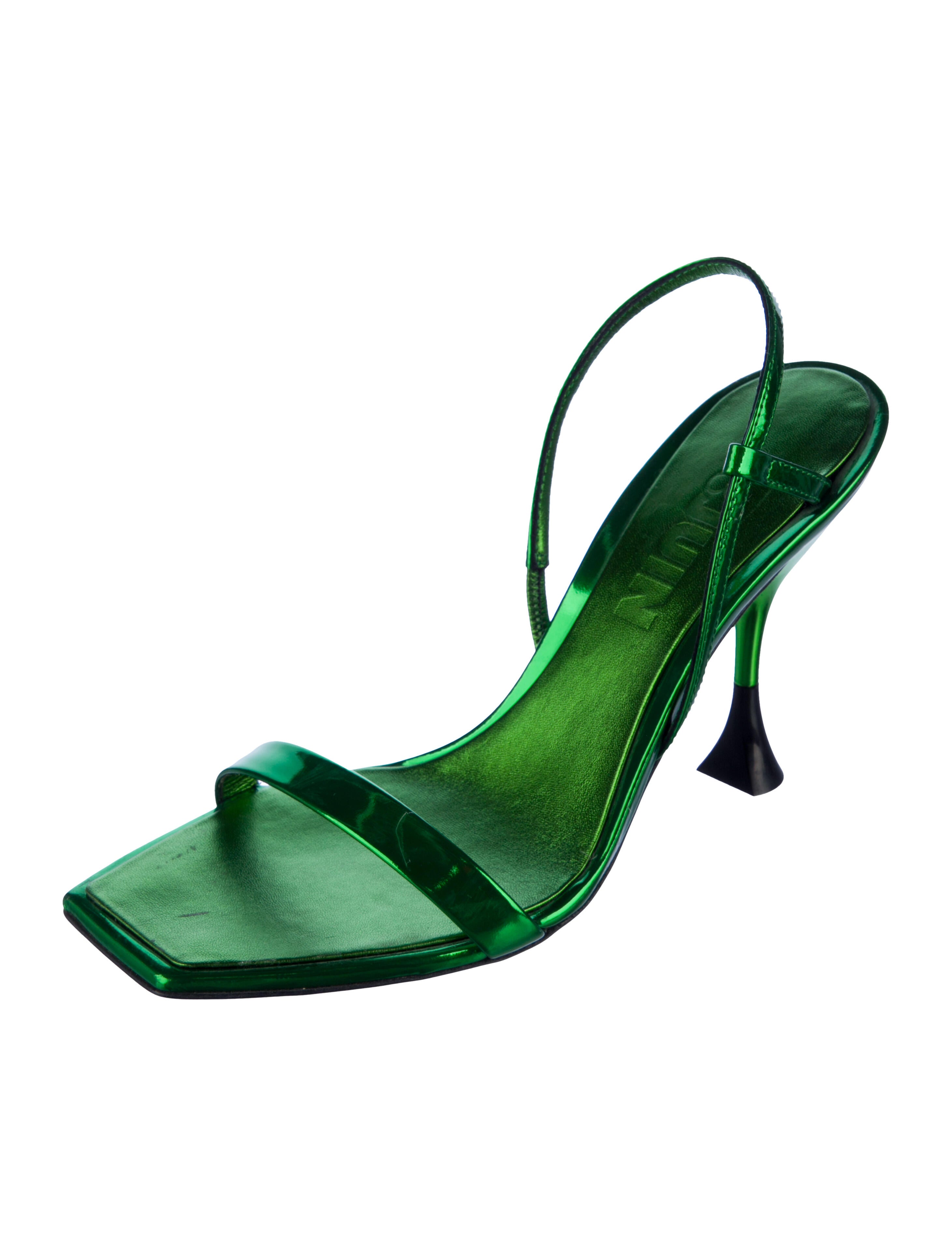 3JUIN Leather Slingback Sandals