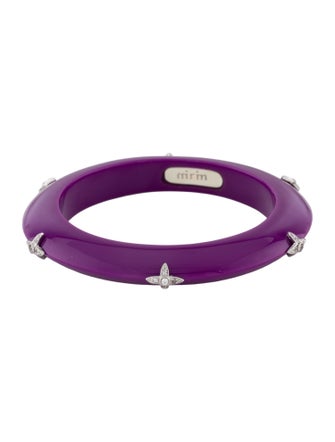 Miriam Salat Cubic Zirconia & Resin Starlet Bangle Bracelet