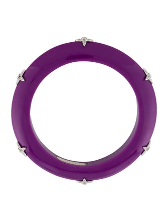 Miriam Salat Cubic Zirconia & Resin Starlet Bangle Bracelet