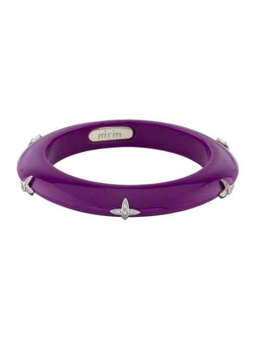 Miriam Salat Cubic Zirconia & Resin Starlet Bangle Bracelet