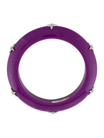 Miriam Salat Cubic Zirconia & Resin Starlet Bangle Bracelet