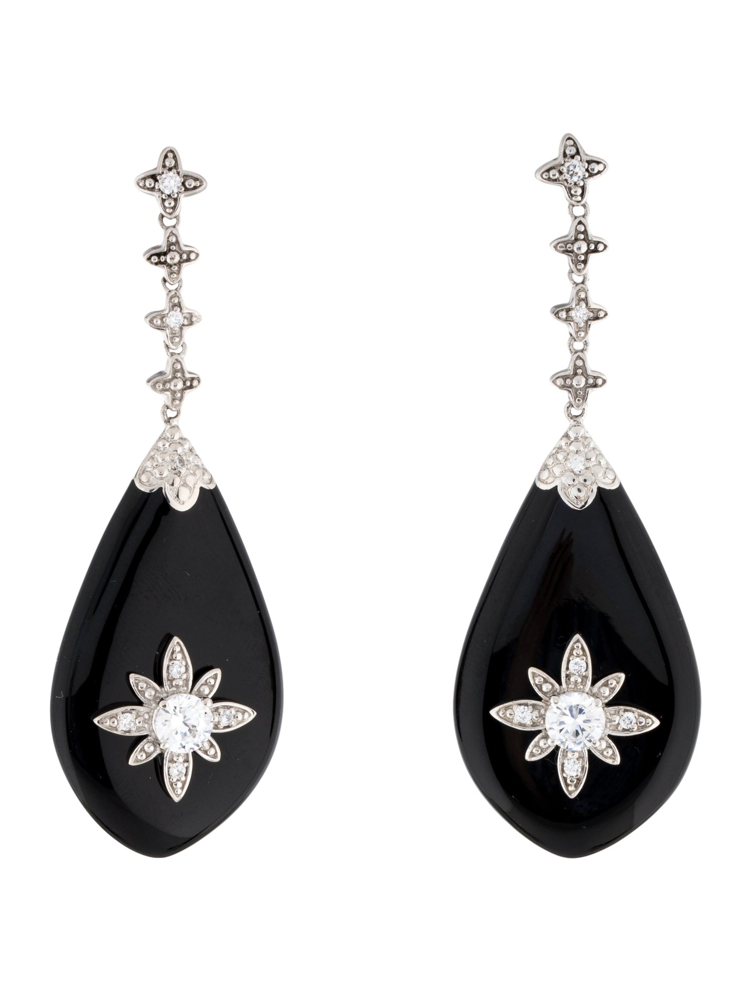 Miriam Salat Cubic Zirconia & Resin Drop Earrings