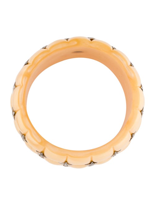 Miriam Salat Cubic Zirconia & Resin Starlet Wide Bangle Bracelet