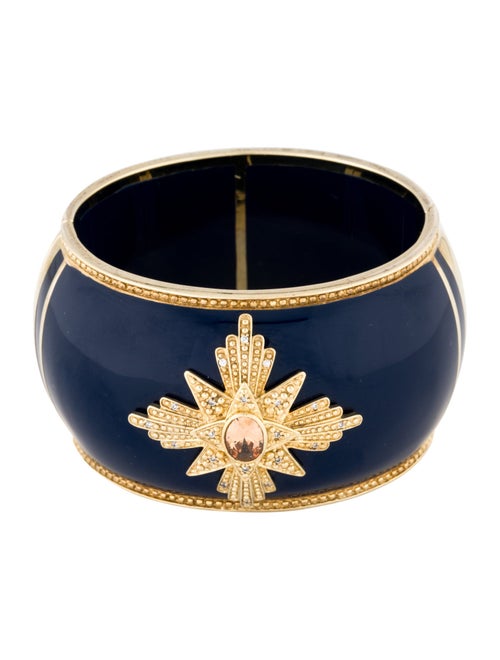 Miriam Salat Cubic Zirconia & Resin Bangle Bracelet