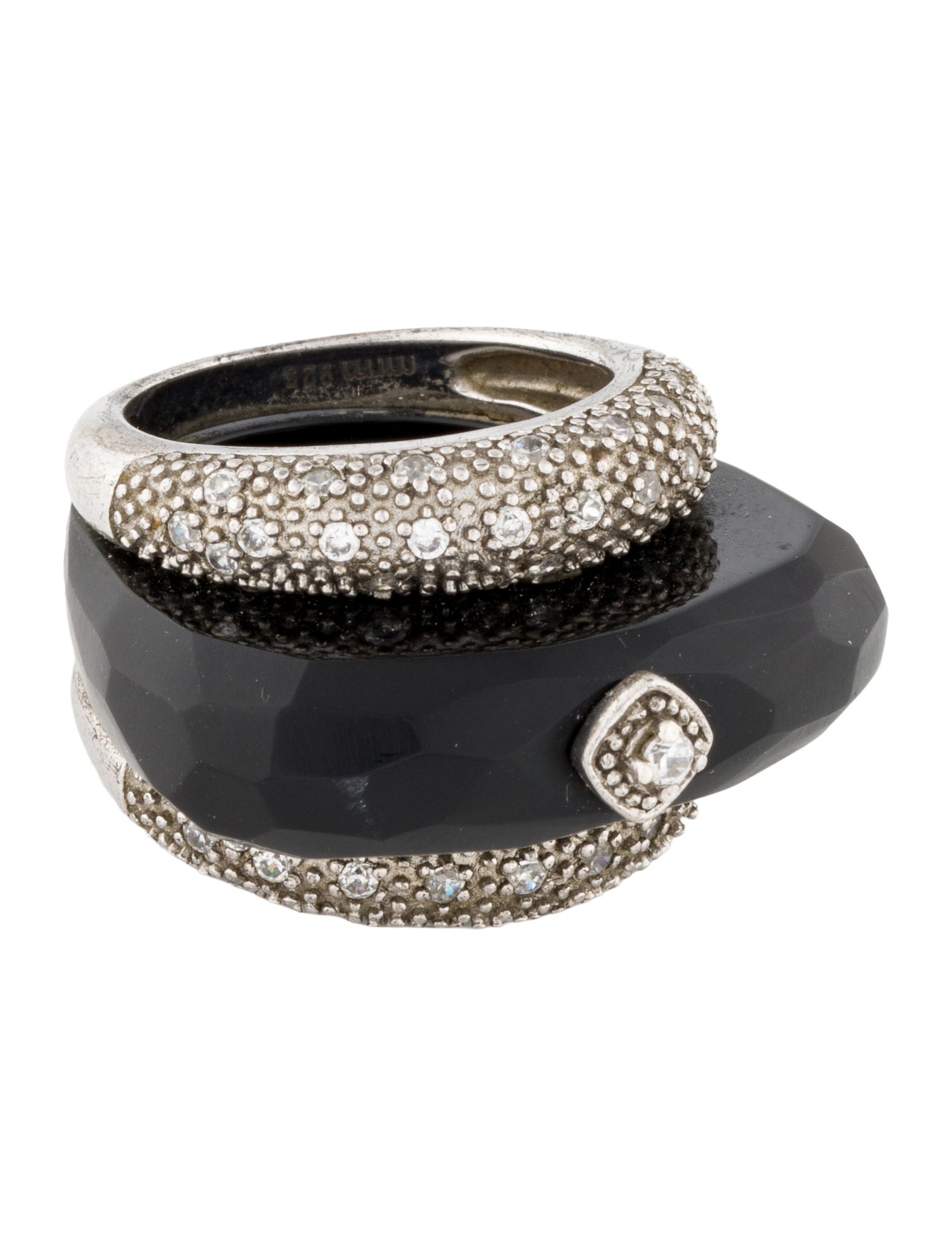 Miriam Salat Resin & Cubic Zirconia Cocktail Ring
