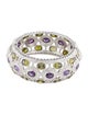 Miriam Salat Crystal Hinged Bangle Bracelet