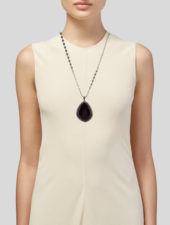 Miriam Salat Crystal & Resin Pendant Necklace