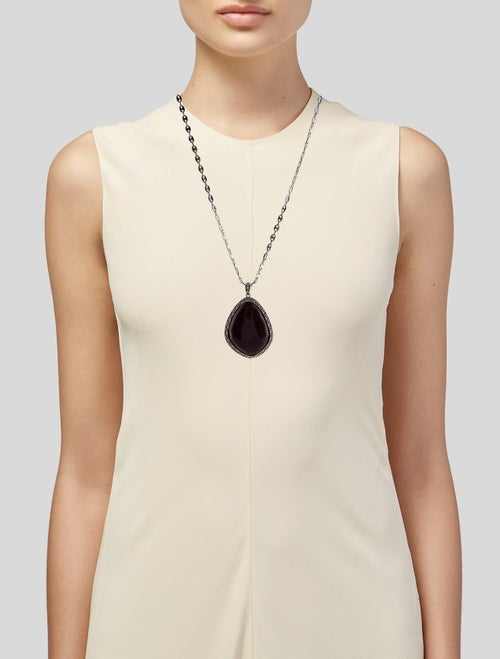 Miriam Salat Crystal & Resin Pendant Necklace