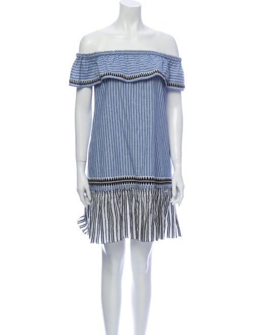 Lemlem Striped Mini Dress Blue