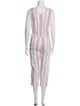 Lemlem Striped Plunge Neckline Jumpsuit