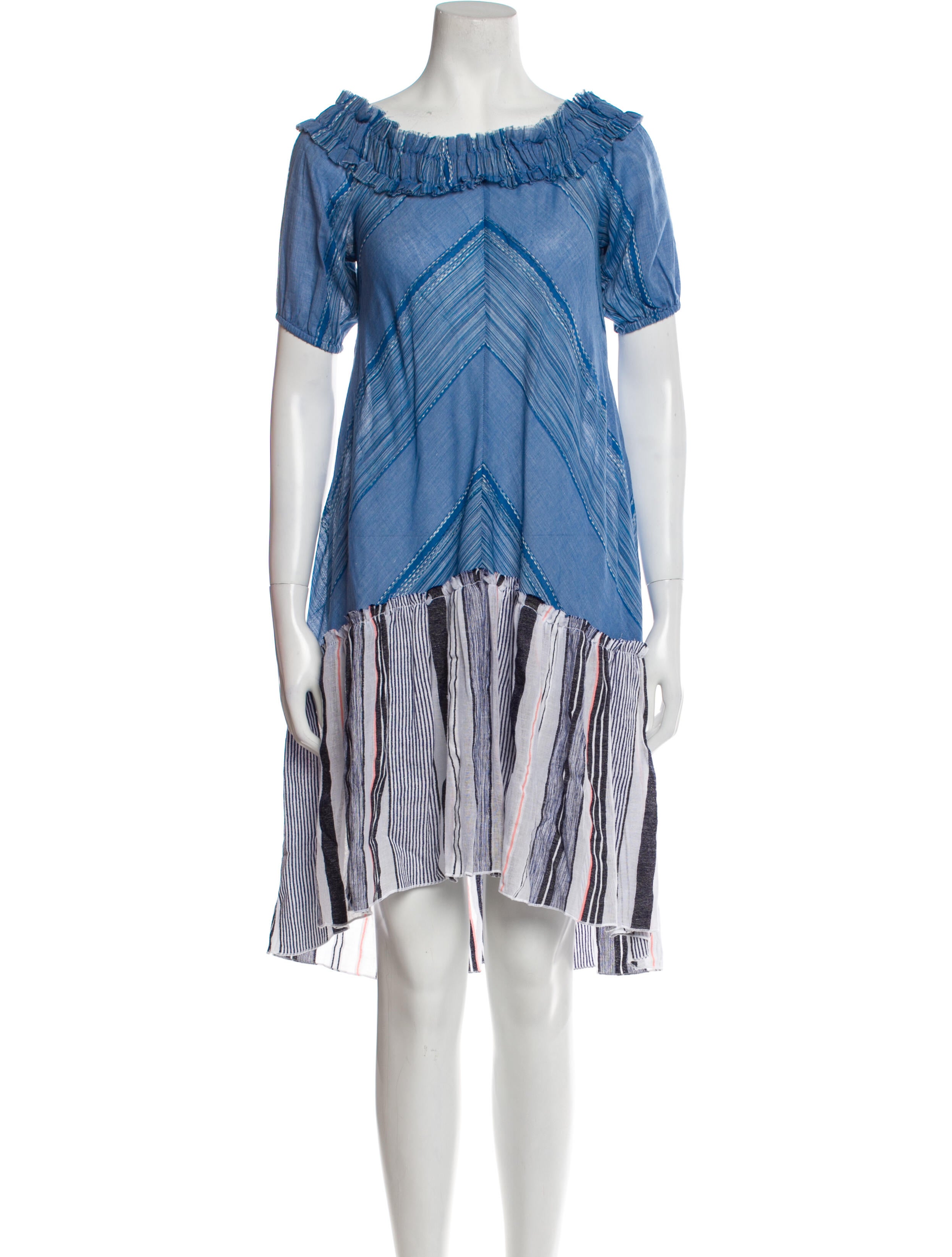 Lemlem Striped Knee-Length Dress