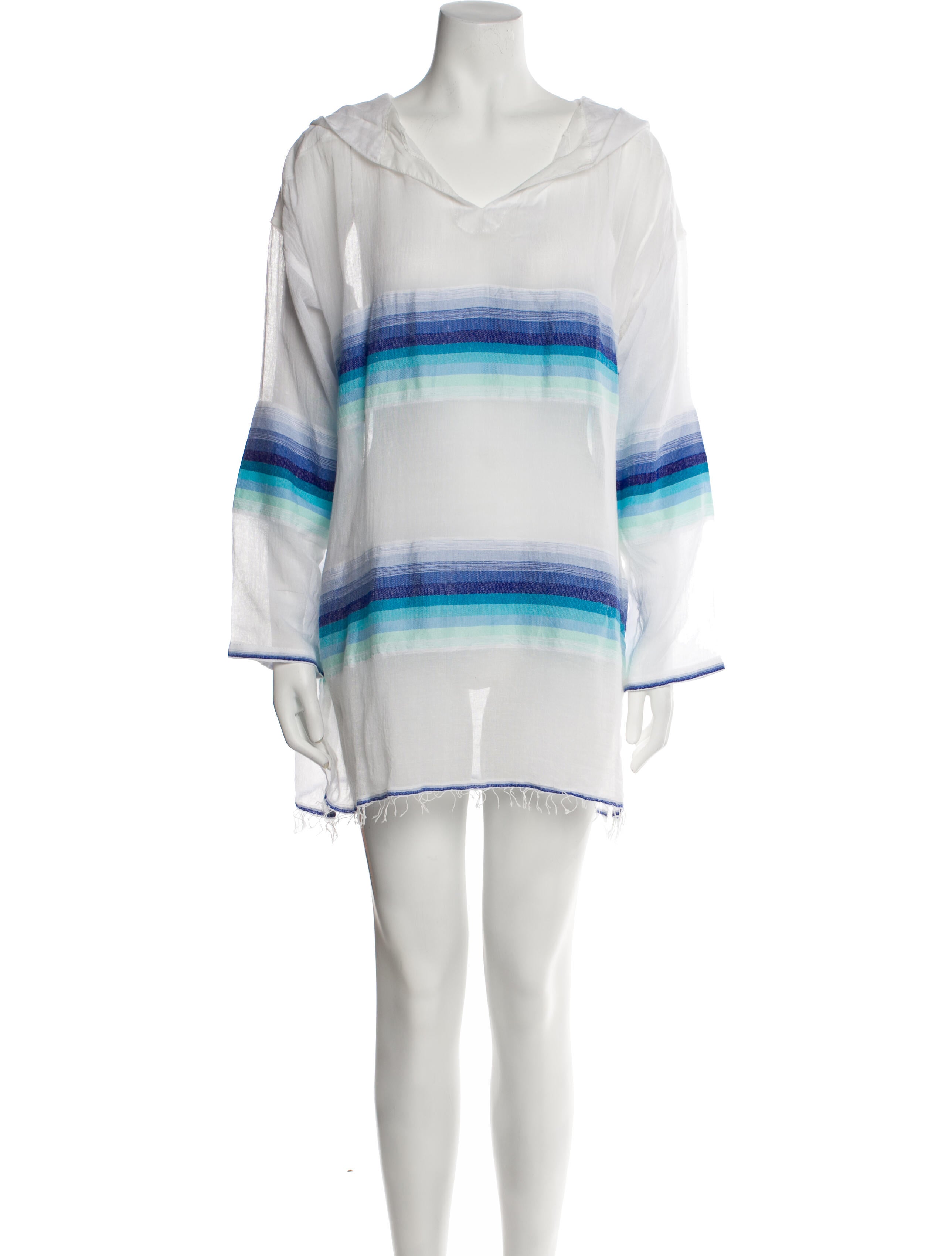 Lemlem Patterned V-Neck Hoodie