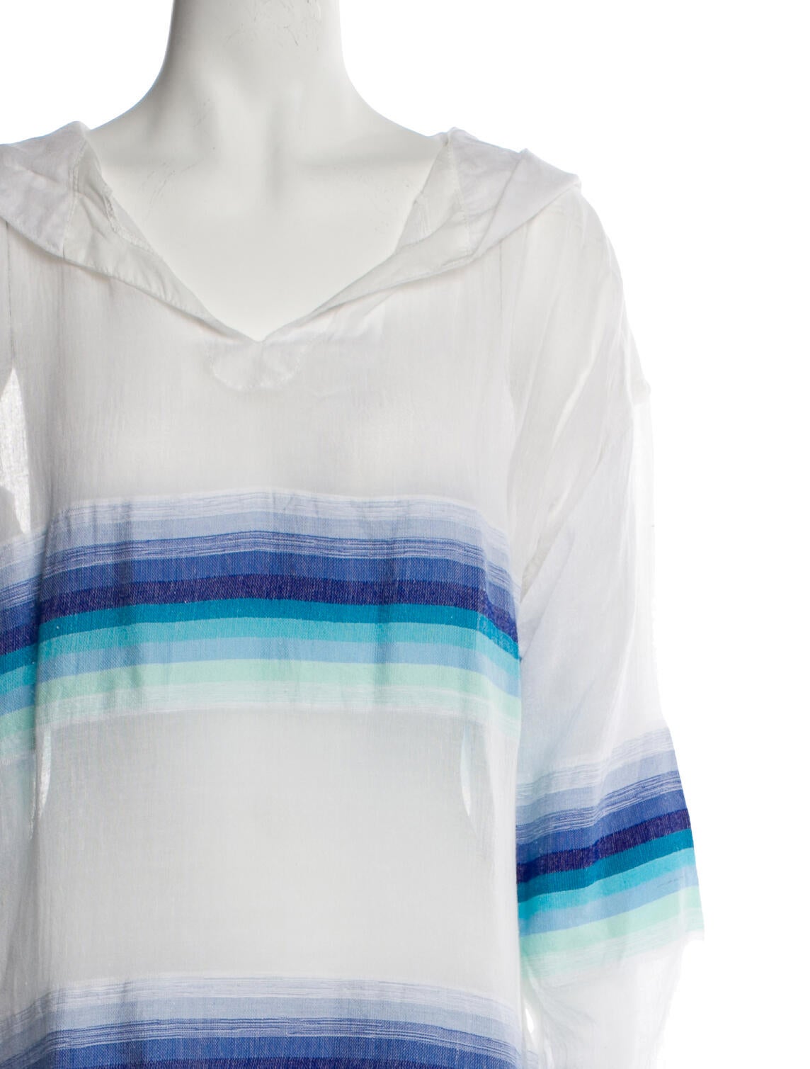 Lemlem Patterned V-Neck Hoodie