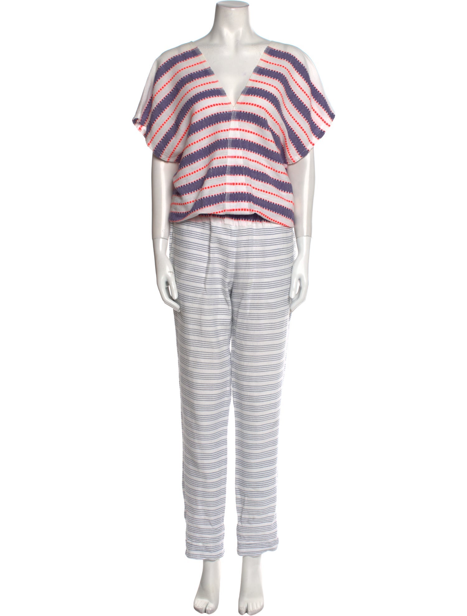 Lemlem Striped V-Neck Jumpsuit