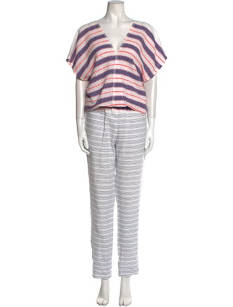 Lemlem Striped V-Neck Jumpsuit