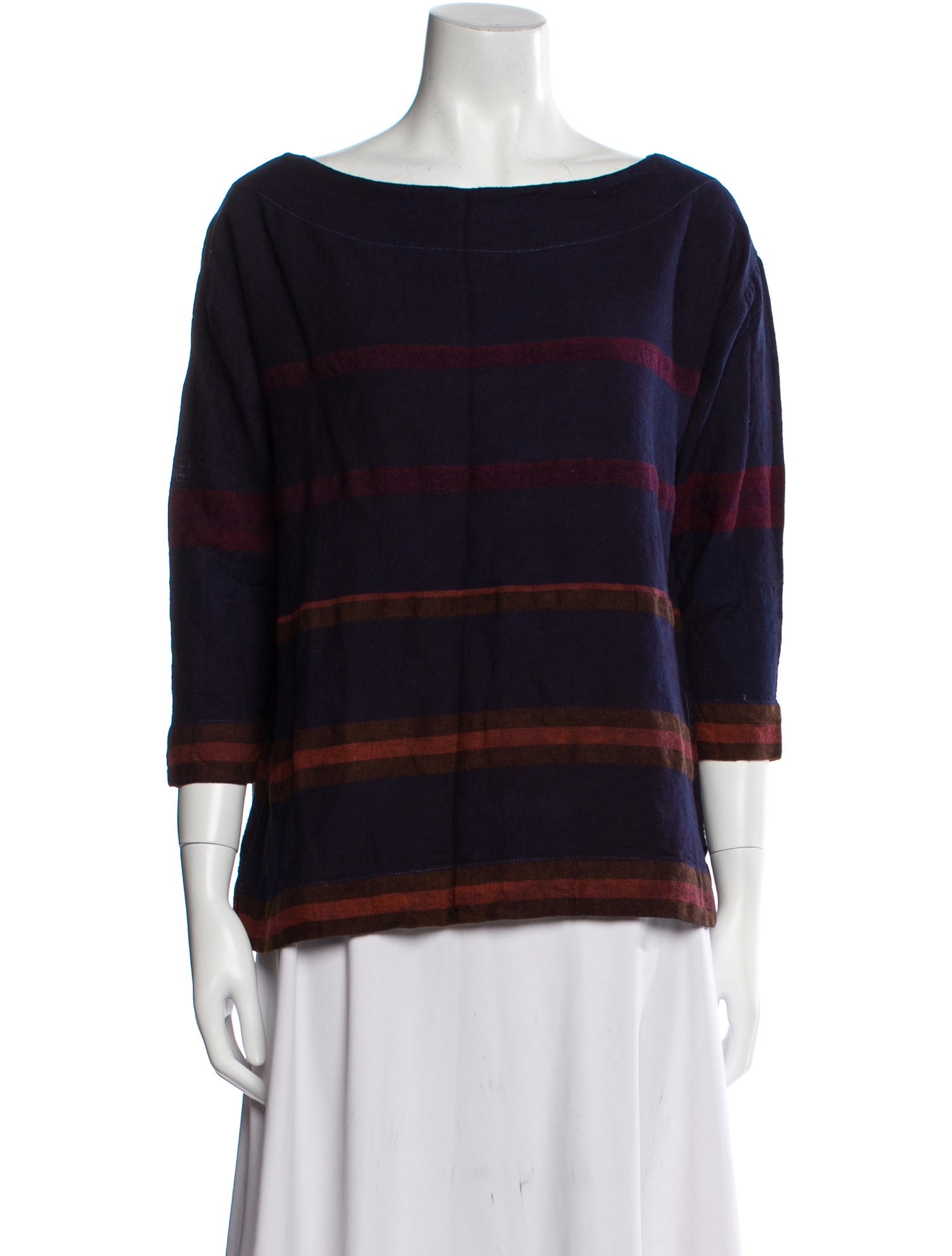 Lemlem Striped Bateau Neckline Tunic