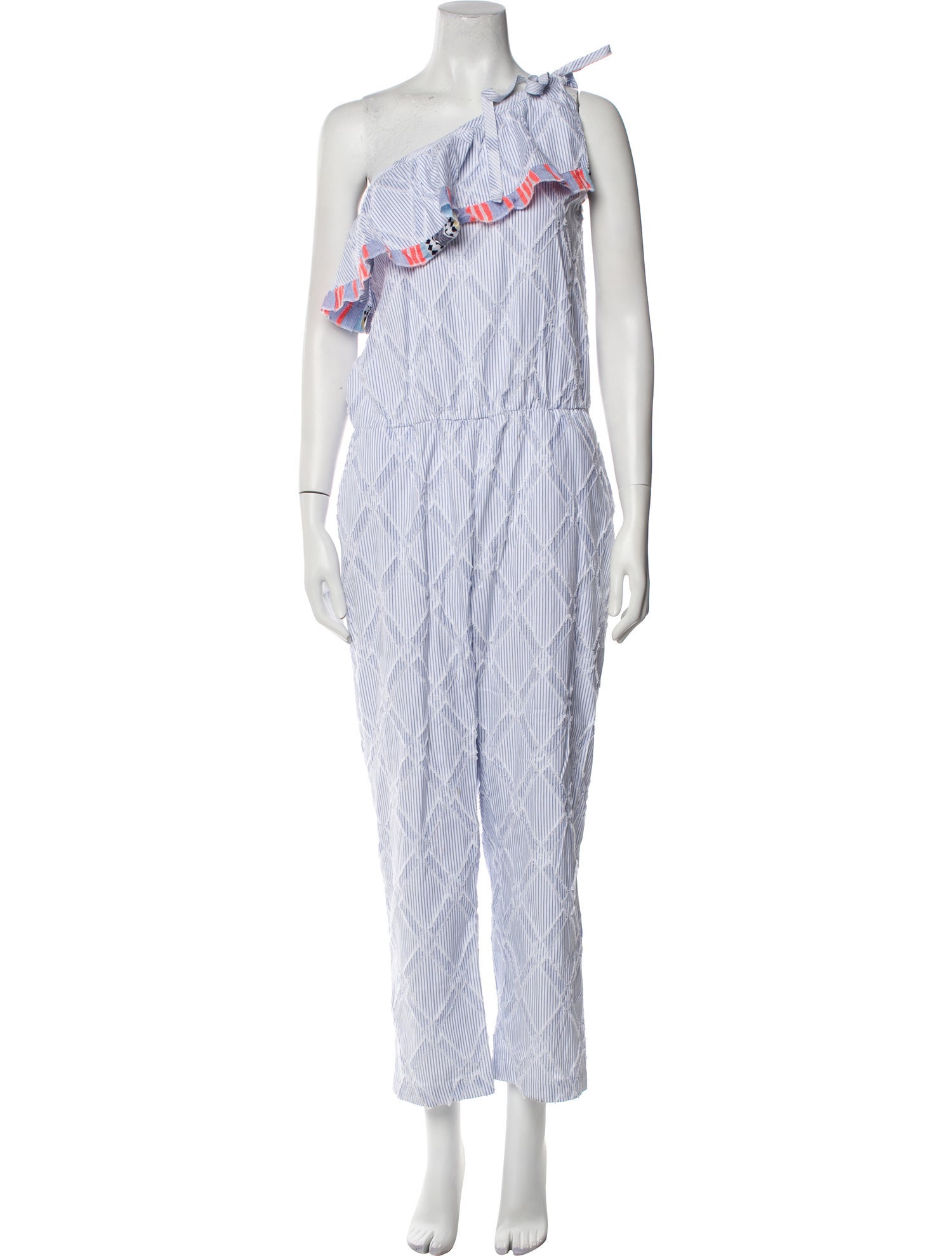 Lemlem Striped One-Shoulder Jumpsuit