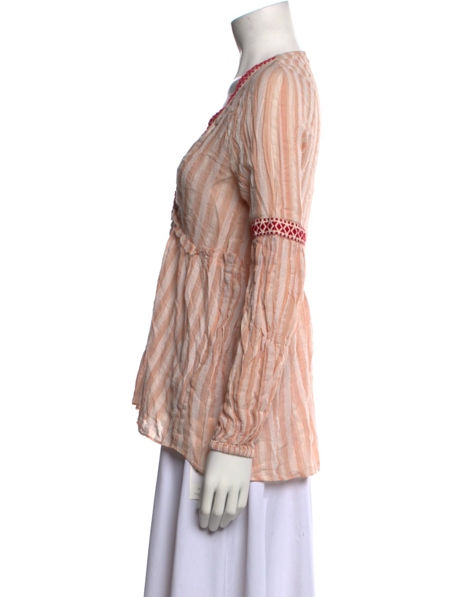 Lemlem Striped V-Neck Blouse