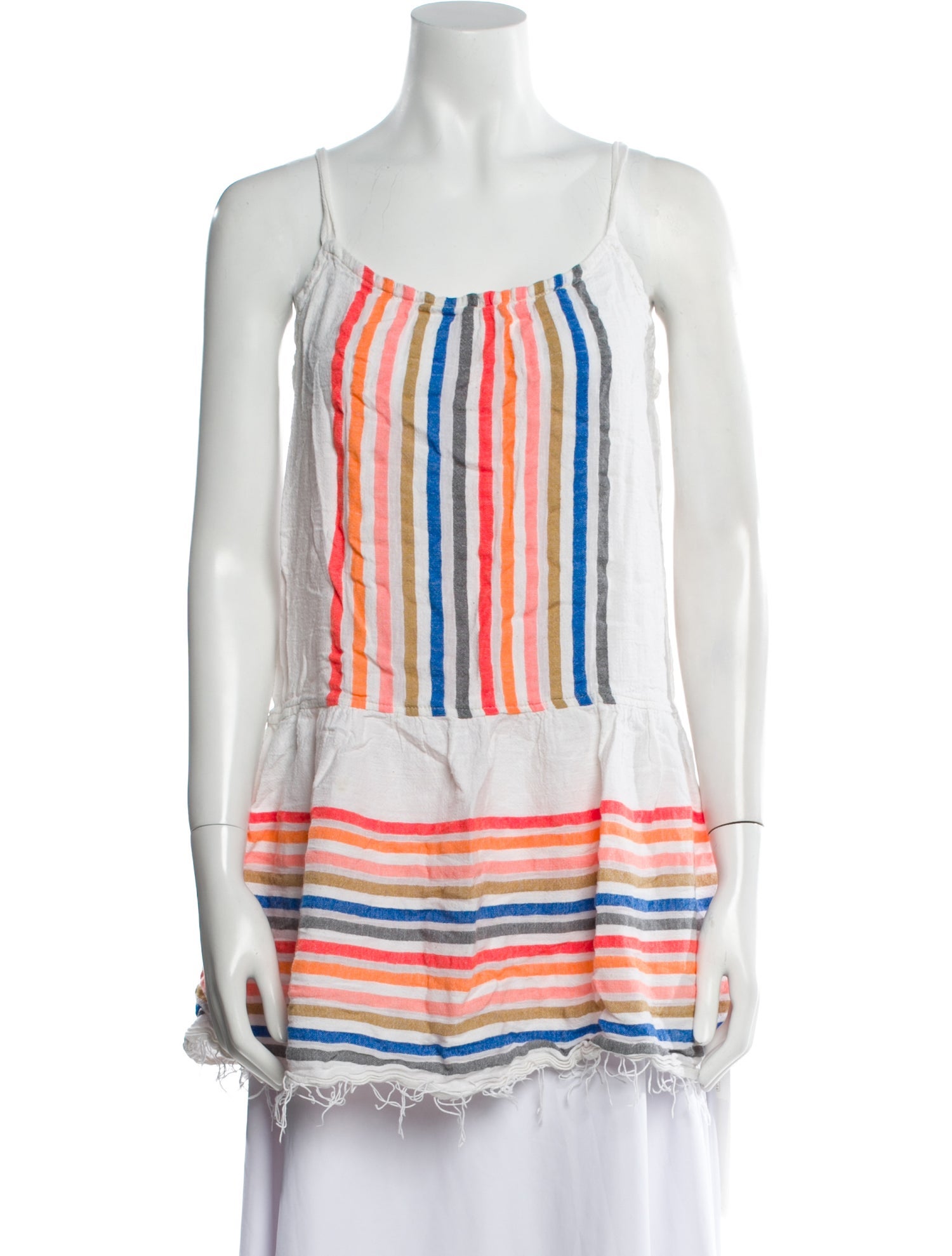 Lemlem Striped Square Neckline Tunic
