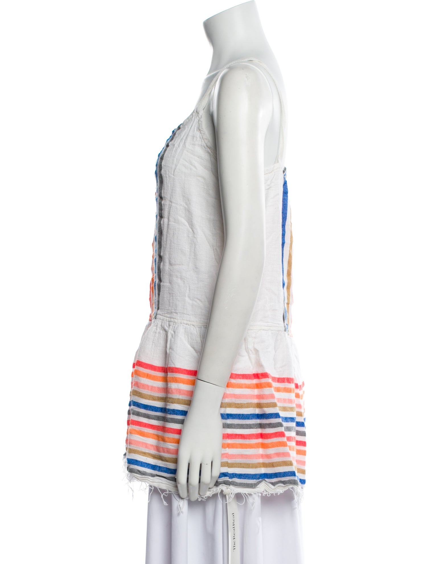Lemlem Striped Square Neckline Tunic