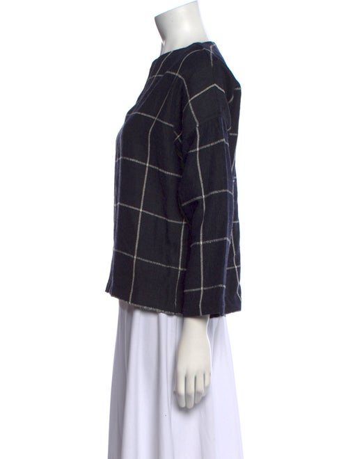 Lemlem Plaid Print V-Neck Blouse