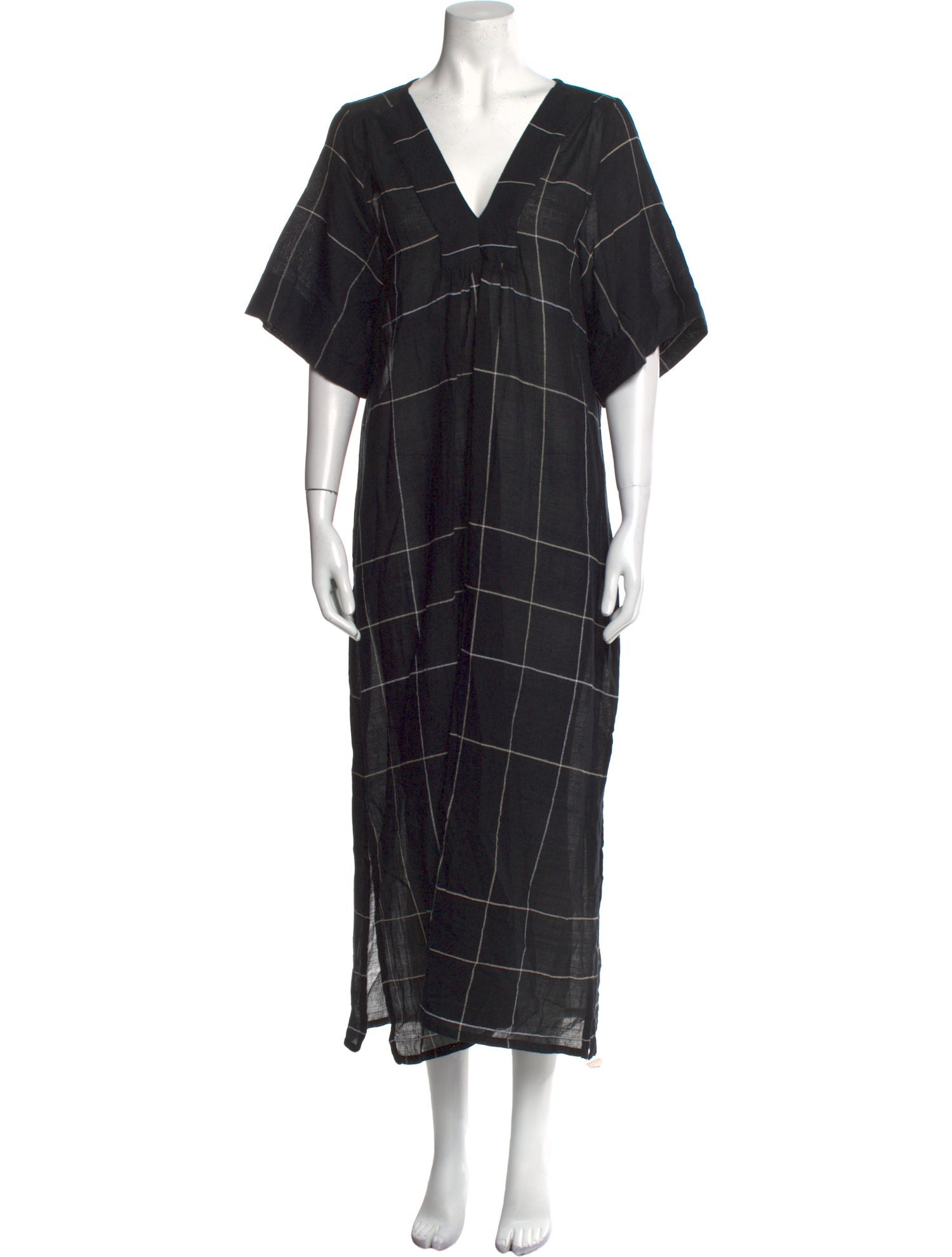 Lemlem Plaid Print Long Dress