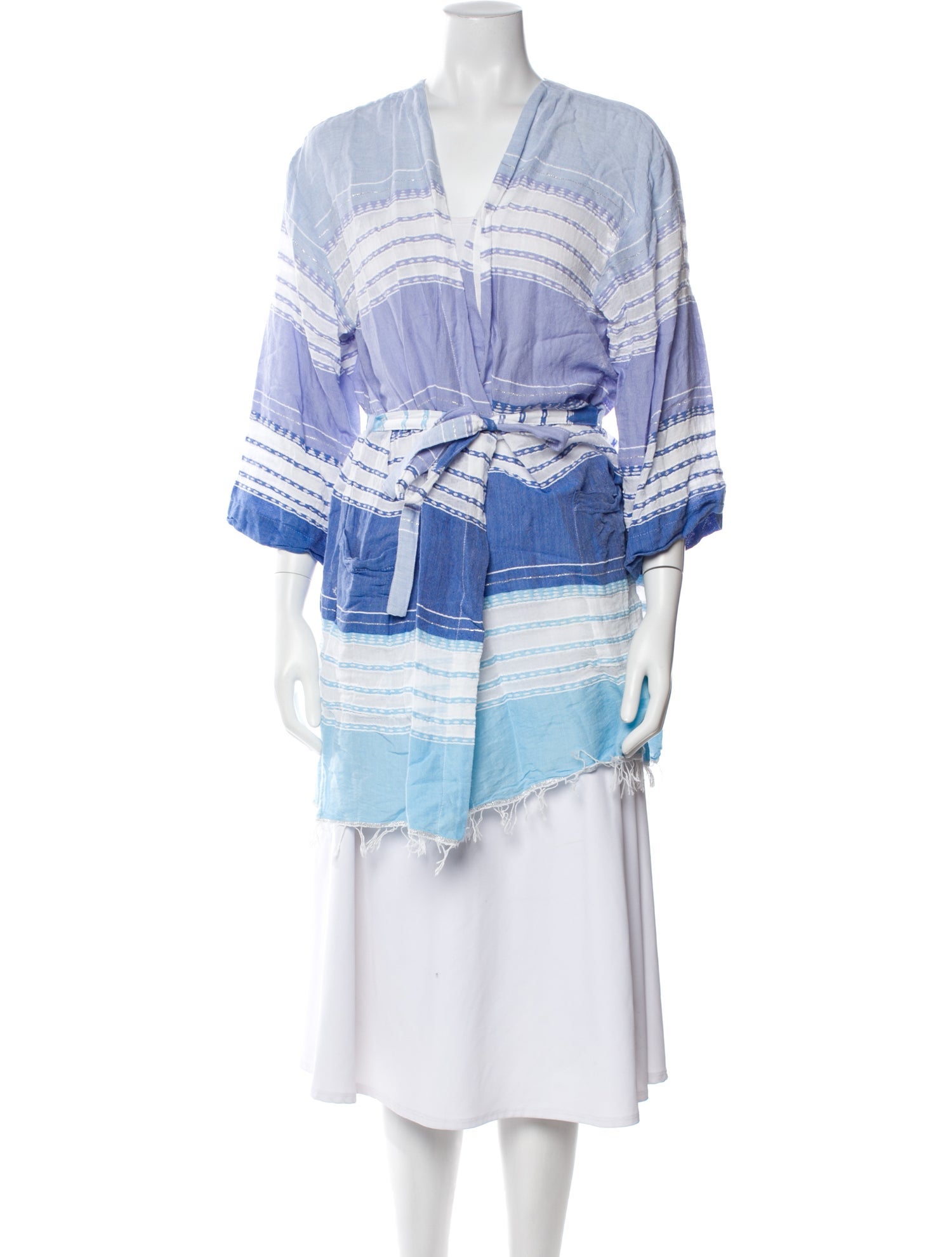Lemlem Striped V-Neck Sweater