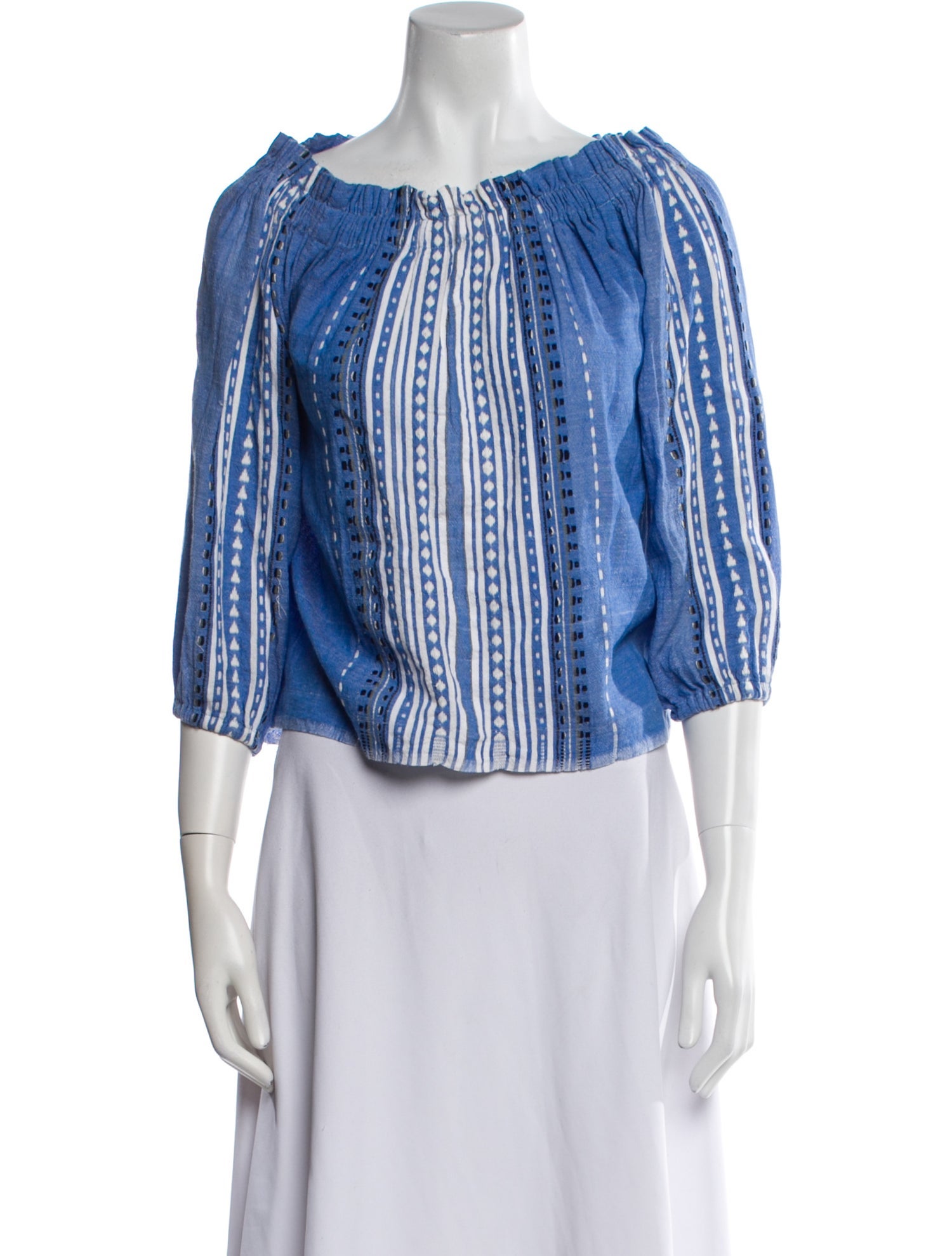 Lemlem Striped Scoop Neck Blouse