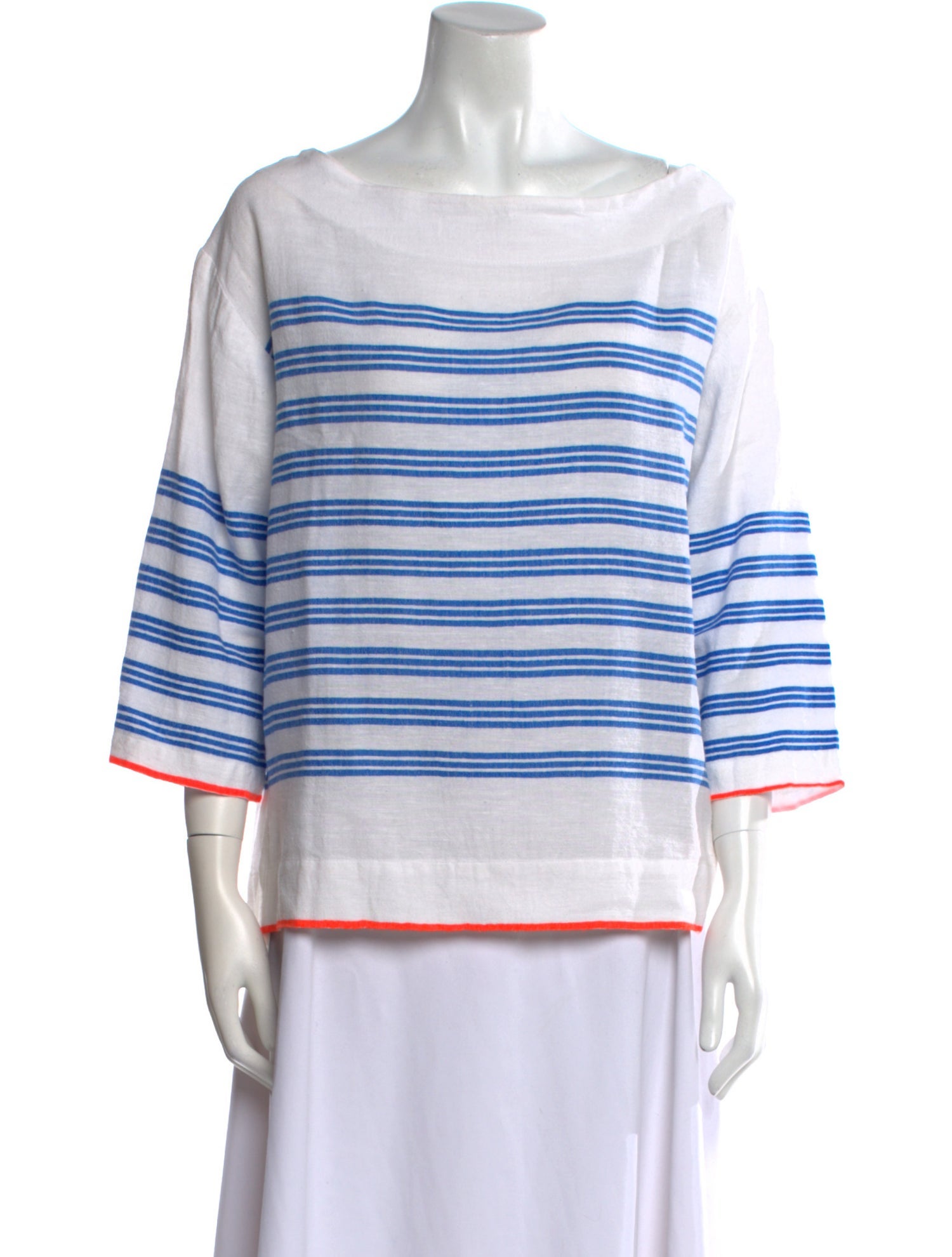 Lemlem Striped Bateau Neckline Blouse