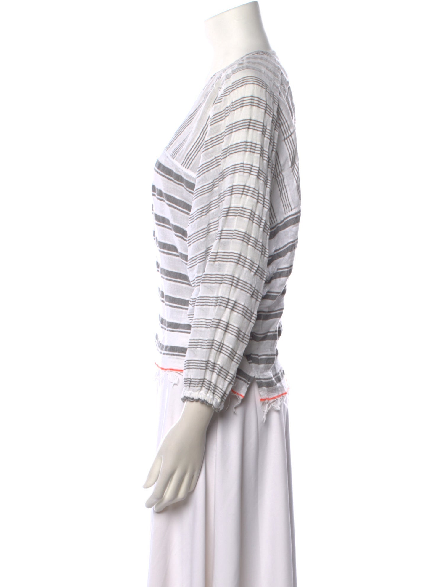 Lemlem Striped V-Neck Blouse