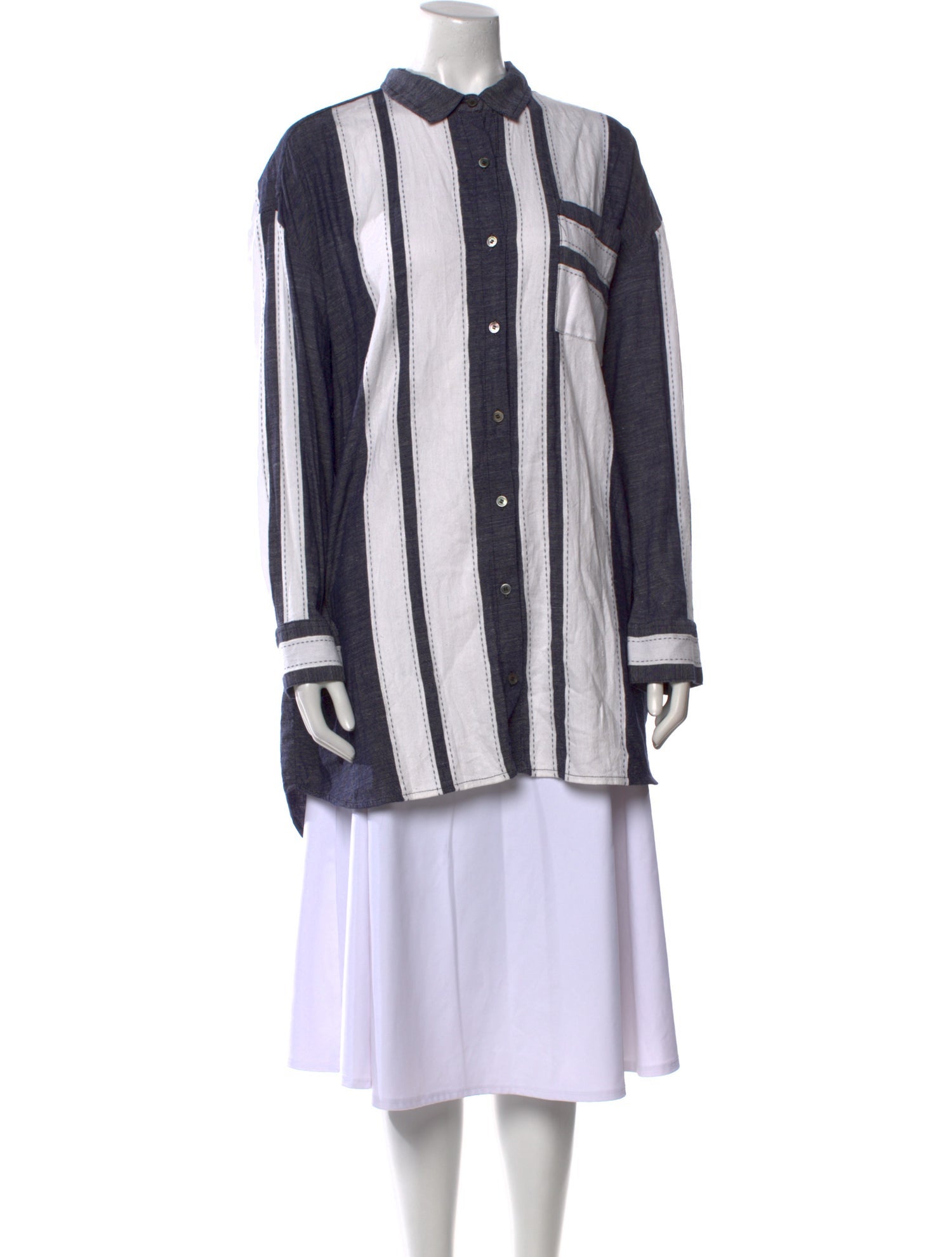Lemlem Striped Mock Neck Tunic