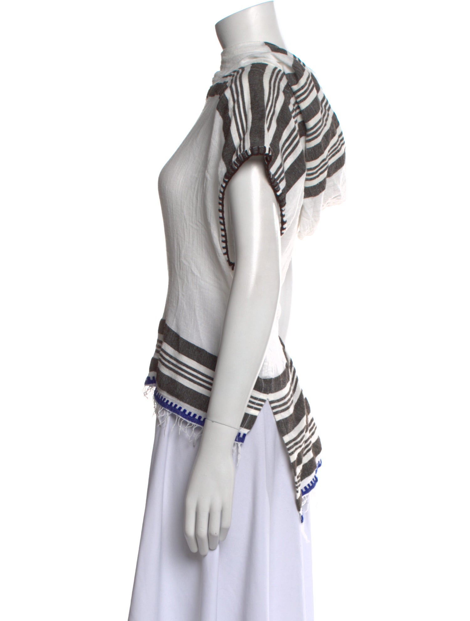 Lemlem Mock Neck Short Sleeve Top