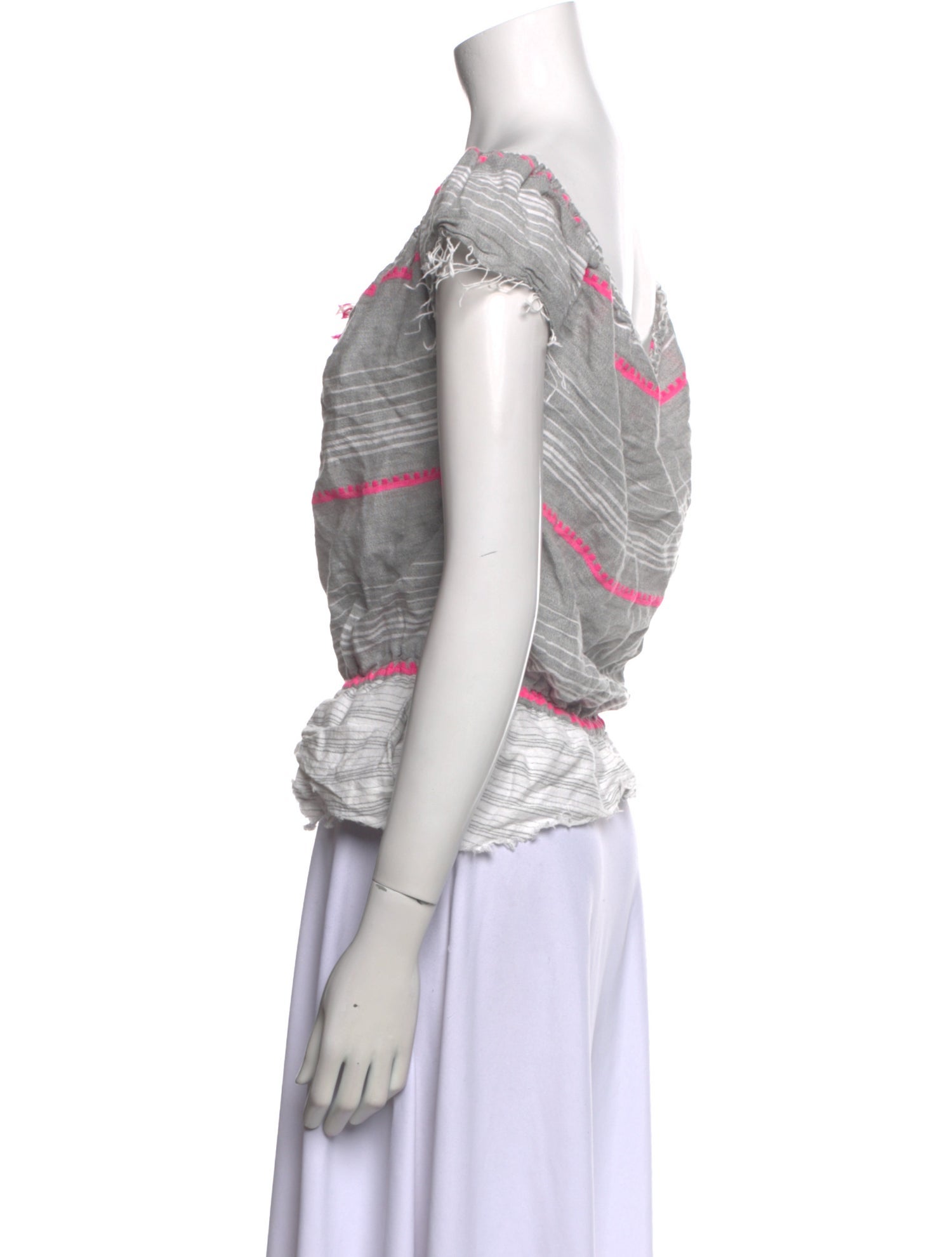 Lemlem Striped Scoop Neck Top