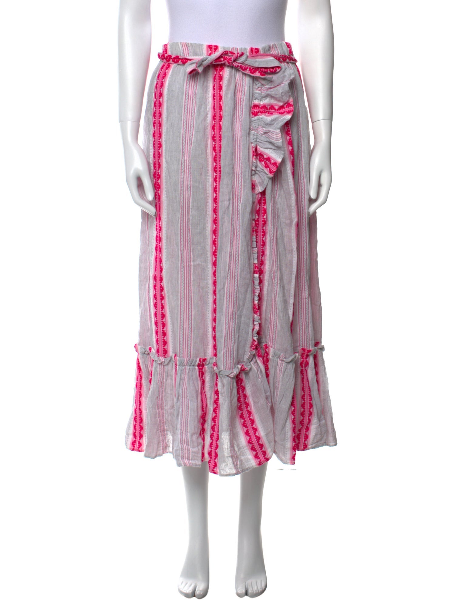 Lemlem Striped Midi Length Skirt