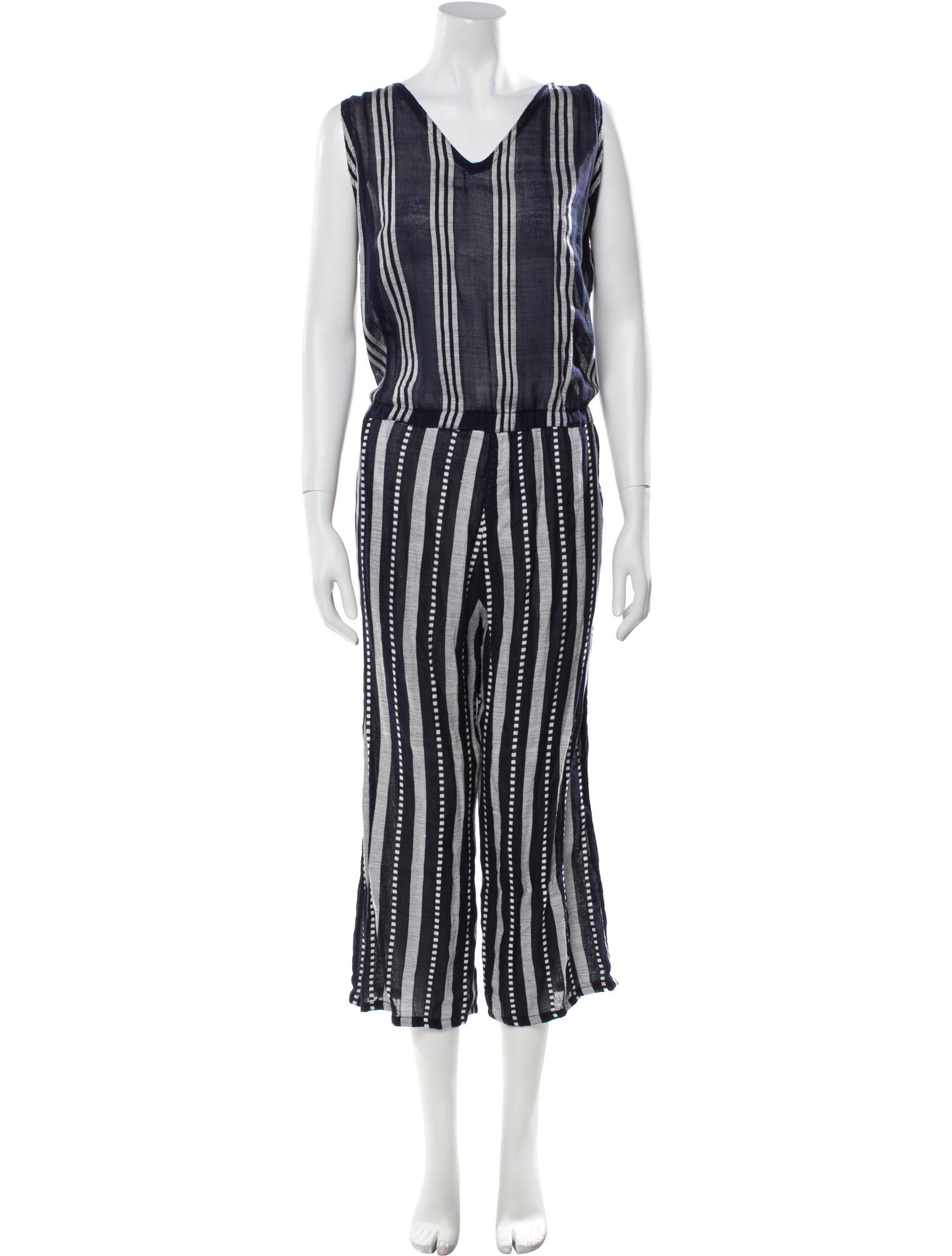 Lemlem Striped V-Neck Jumpsuit
