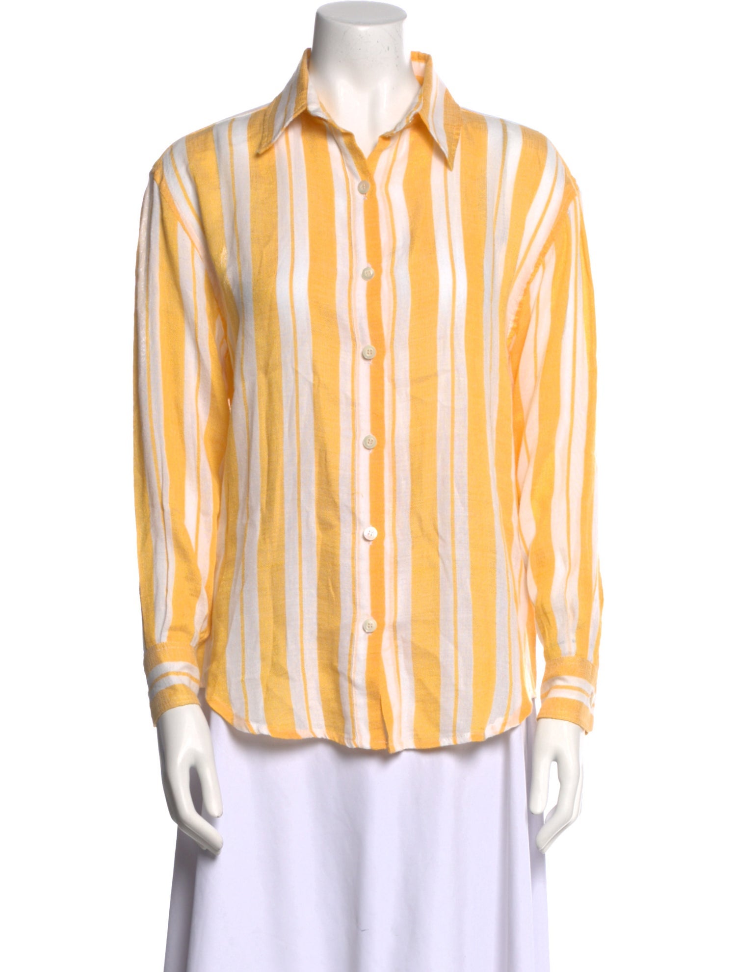 Lemlem Striped Long Sleeve Button-Up Top