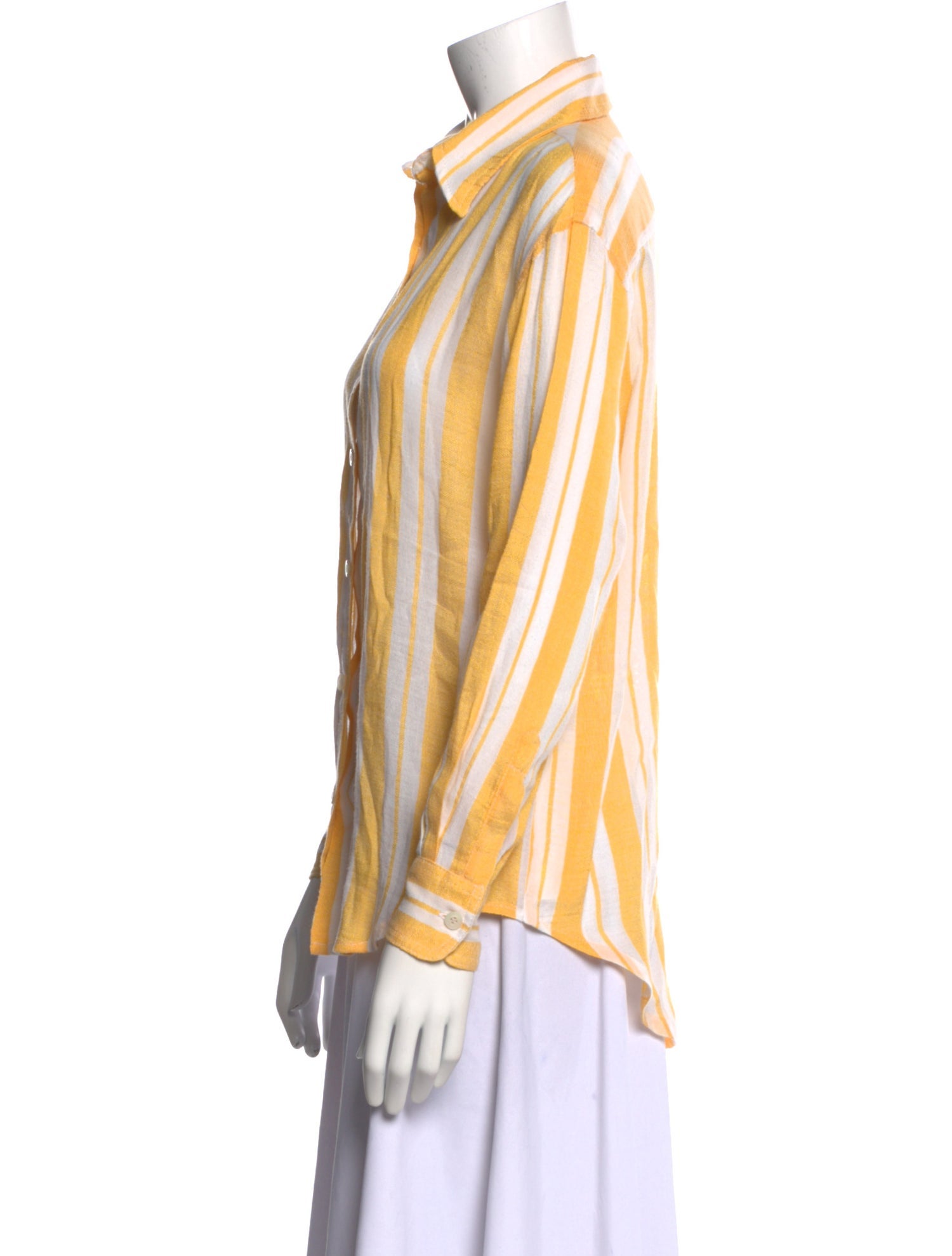 Lemlem Striped Long Sleeve Button-Up Top