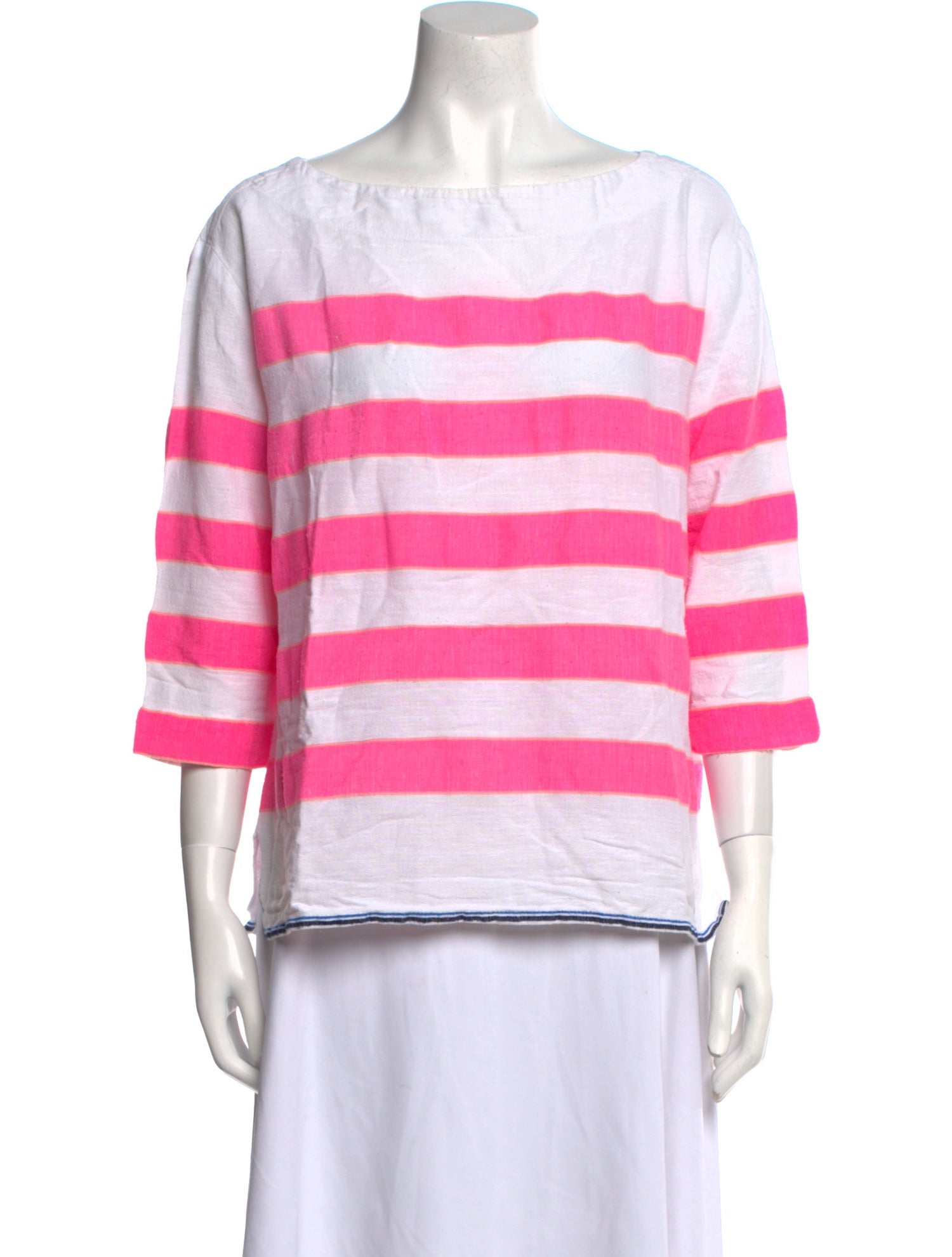 Lemlem Striped Bateau Neckline Top