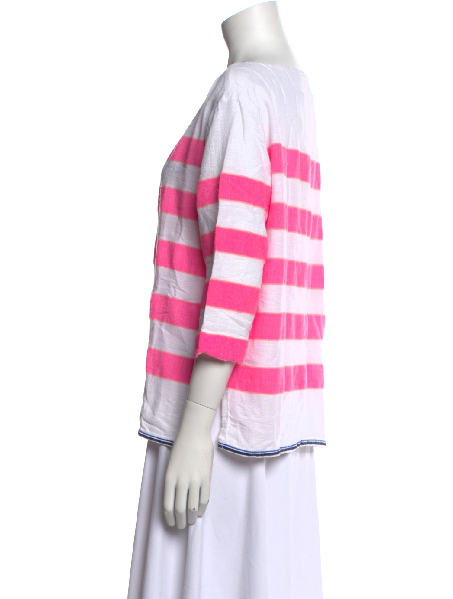 Lemlem Striped Bateau Neckline Top