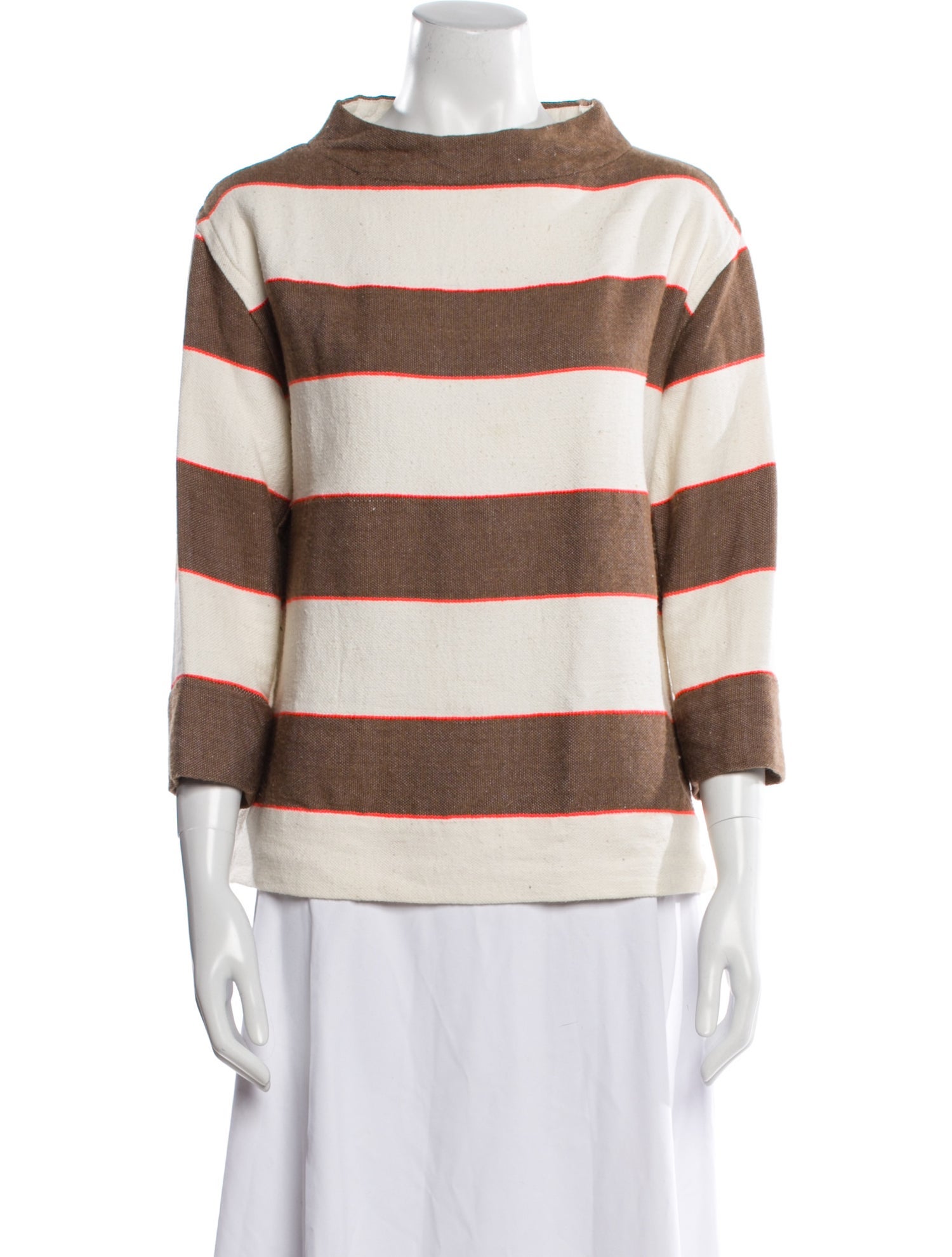 Lemlem Striped Bateau Neckline Sweatshirt