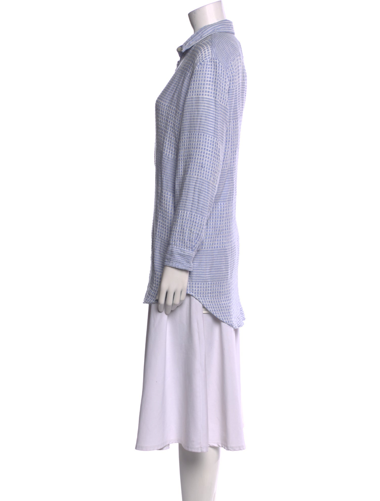 Lemlem Plaid Print Long Sleeve Button-Up Top