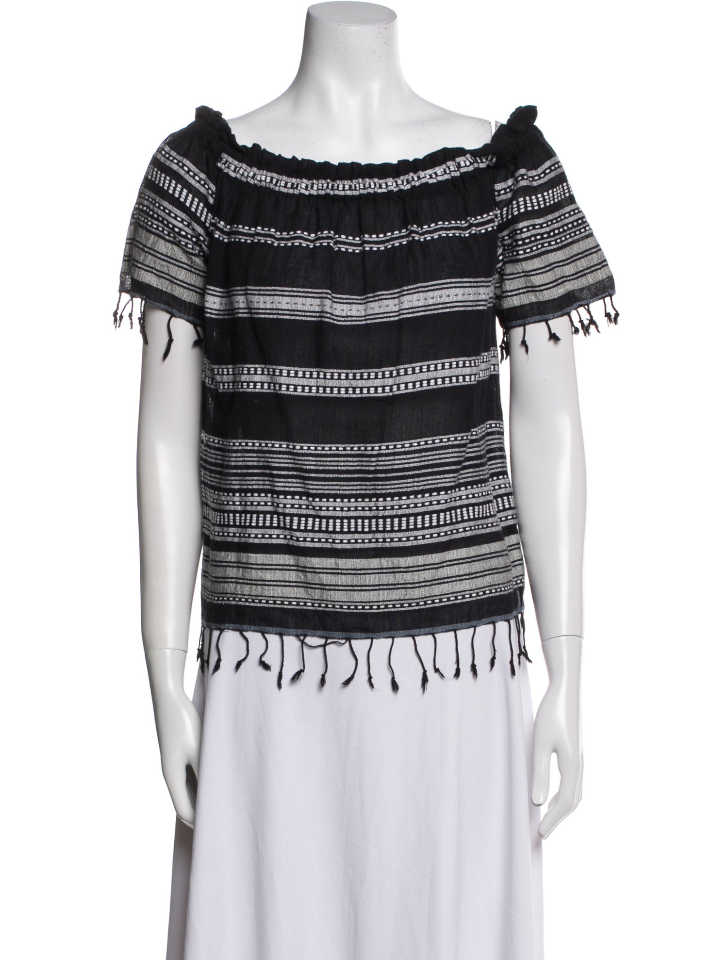 Lemlem Striped Bateau Neckline Top w/ Tags