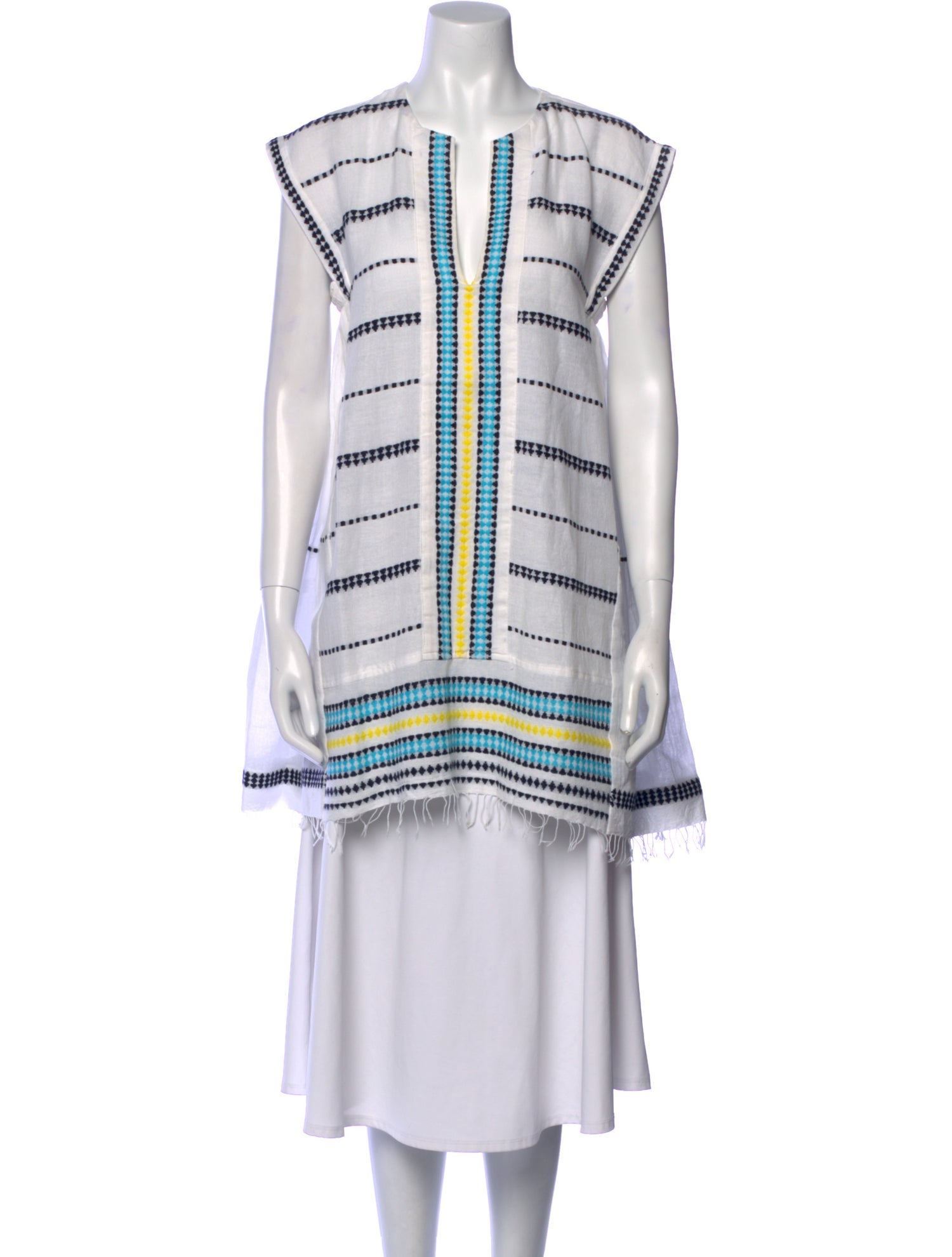 Lemlem Striped V-Neck Tunic