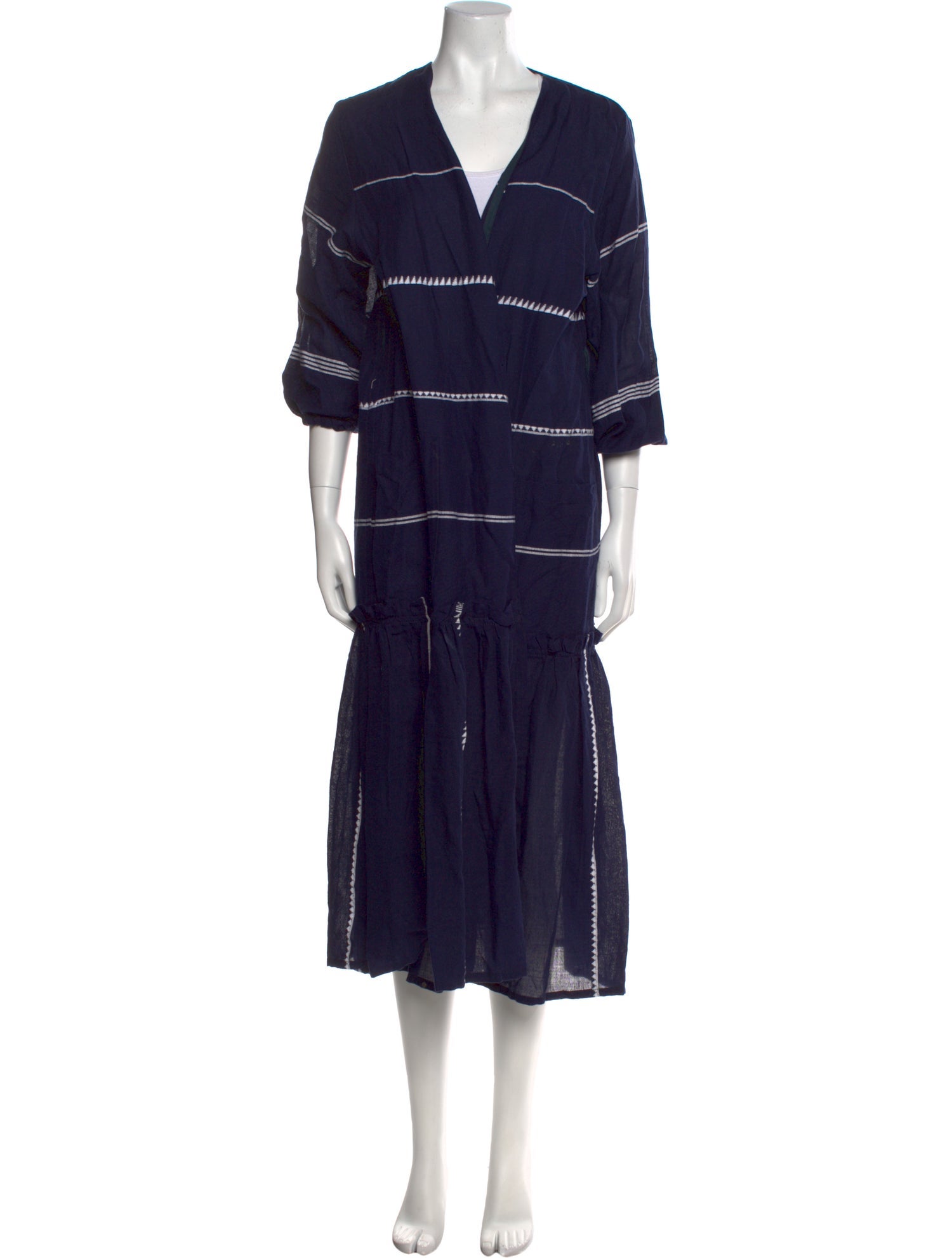 Lemlem V-Neck Midi Length Dress