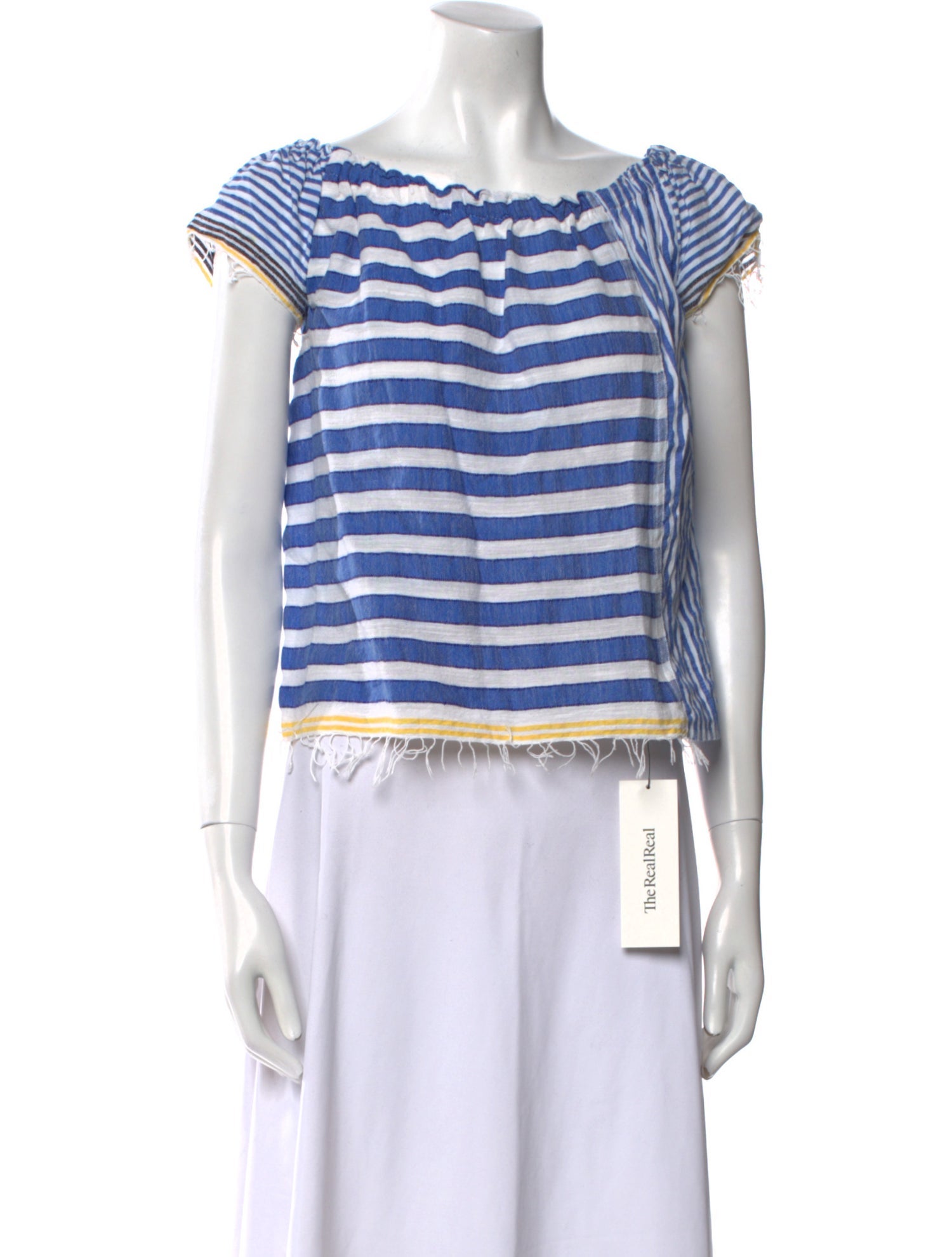 Lemlem Striped Bateau Neckline Top
