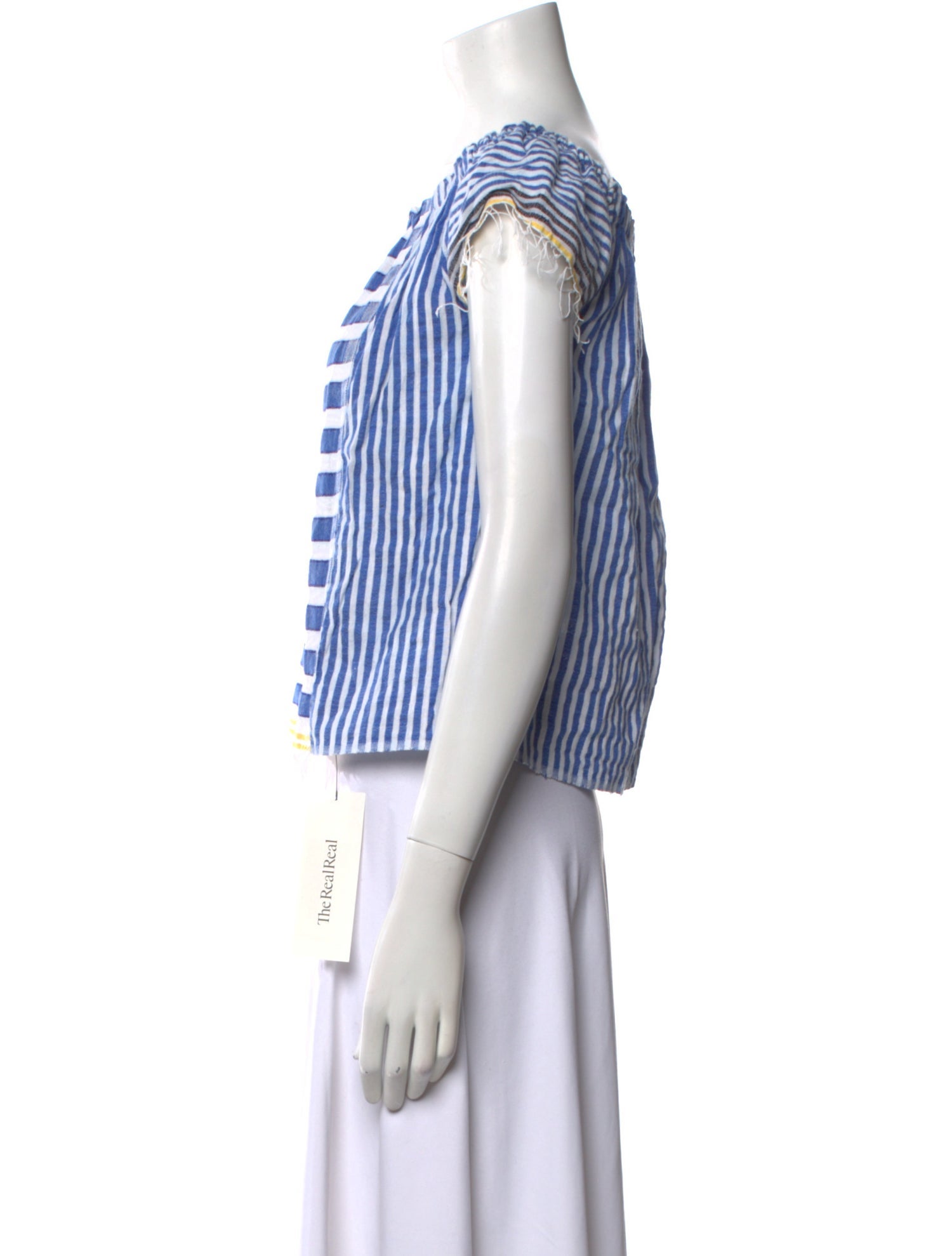 Lemlem Striped Bateau Neckline Top