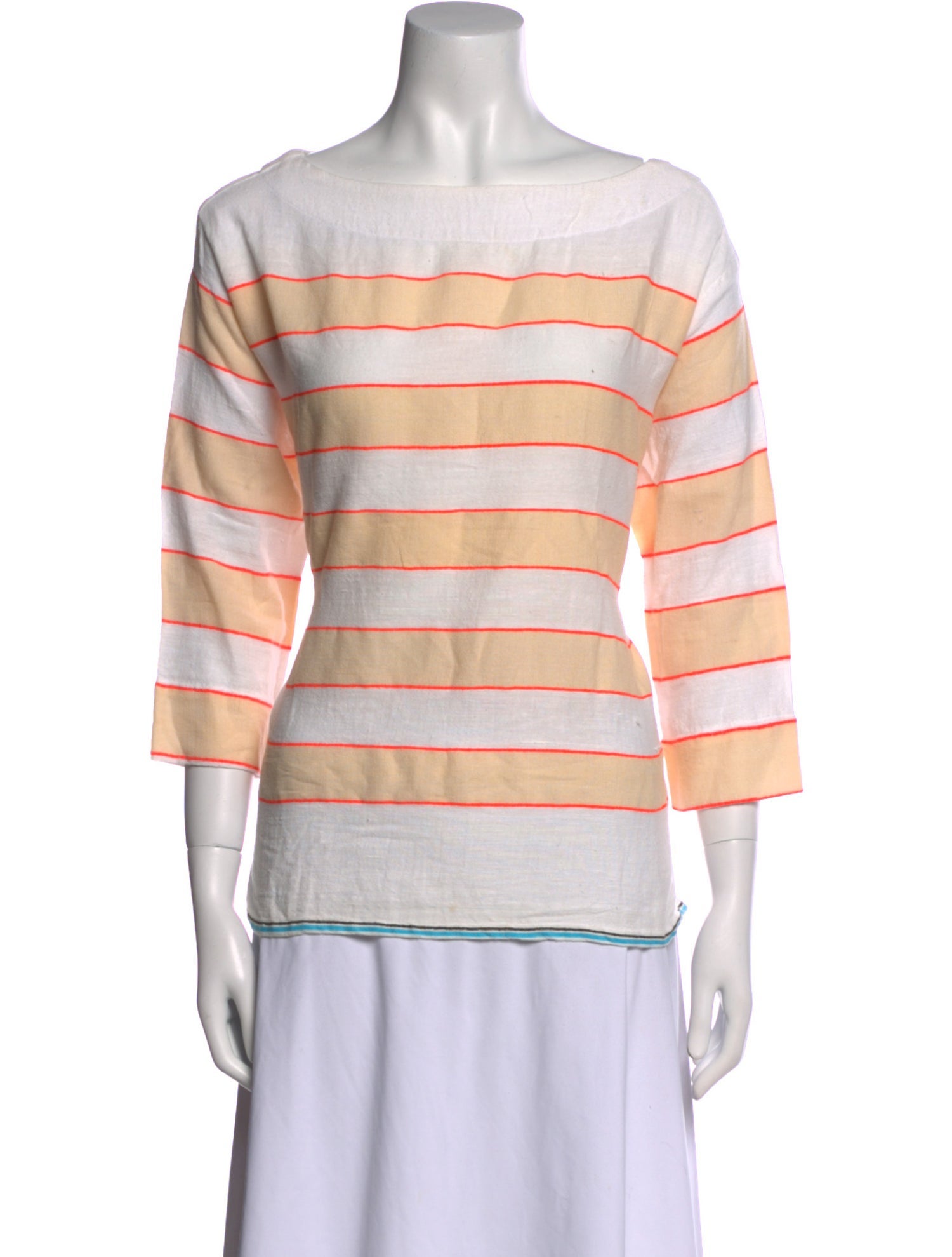 Lemlem Striped Bateau Neckline Top