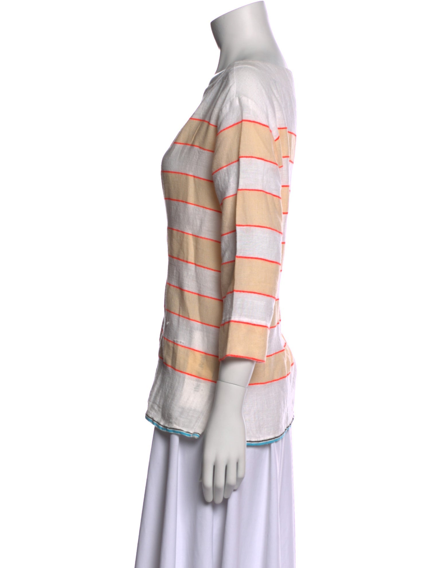 Lemlem Striped Bateau Neckline Top