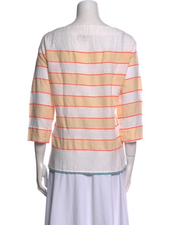 Lemlem Striped Bateau Neckline Top